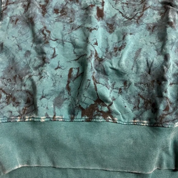 Joy Lab Teal and Black Acid Wash Cropped Sweatshirt Size XS - Picture 4 of 4
